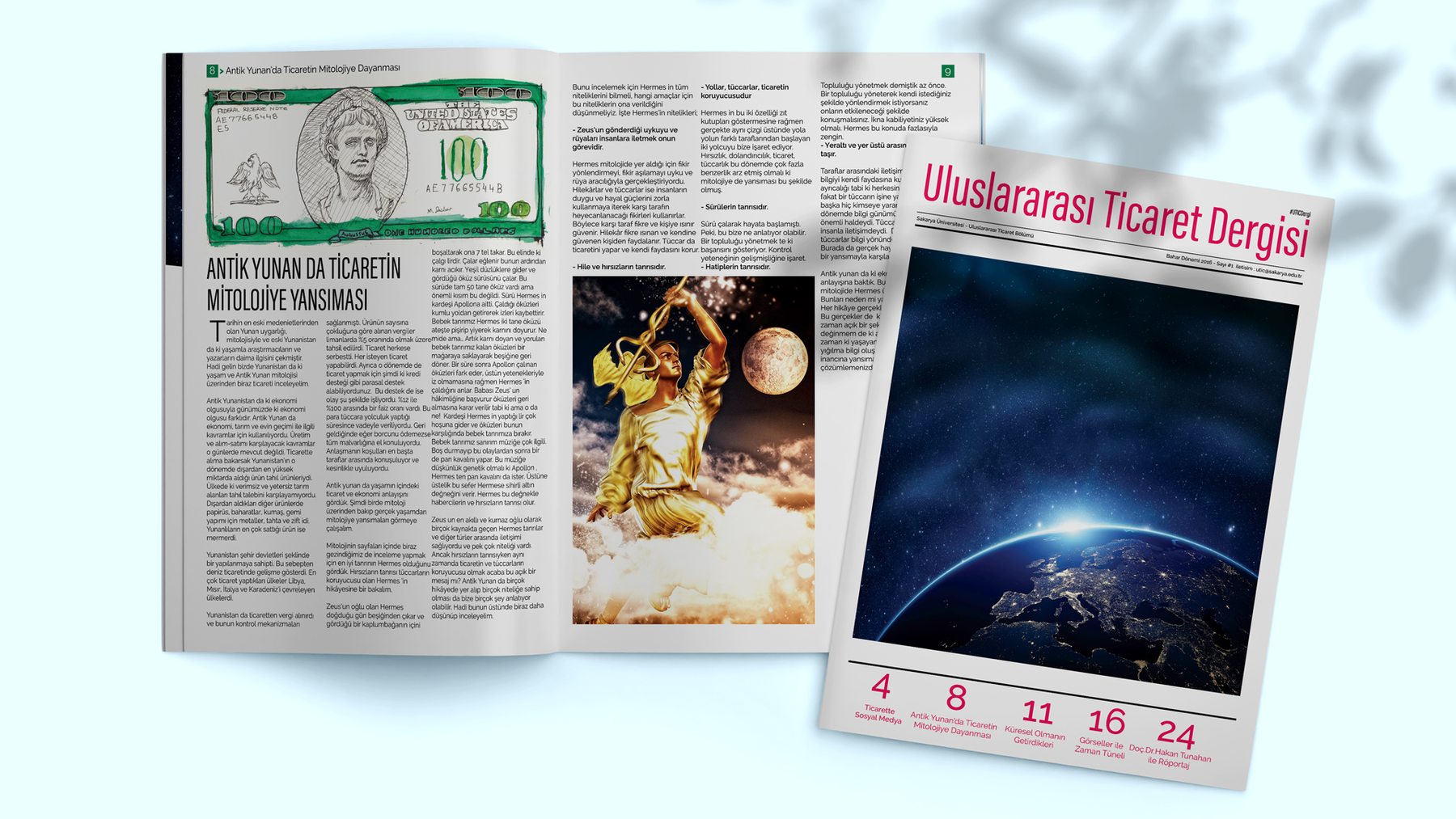 SAÜ – Uluslararası Ticaret Bölümü tarafından düzenlenen “UTİC Dergisi 2016” için dergi tasarımını yaptım.