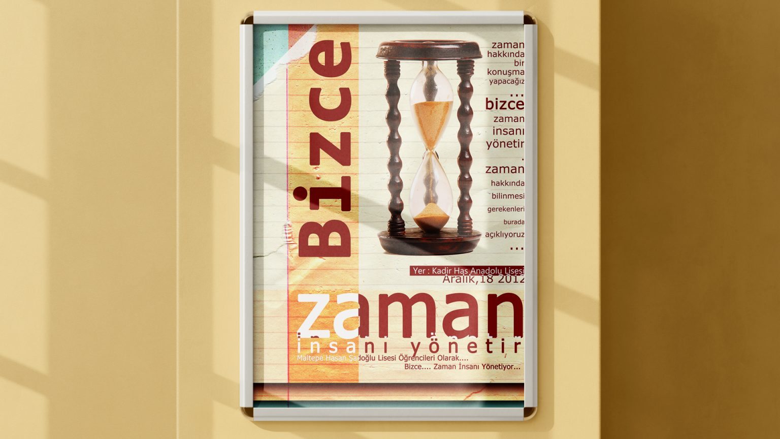 Hasan Şadoğlu Lisesi’nde düzenlenen başka bir münazara etkinliği için afiş hazırladım.