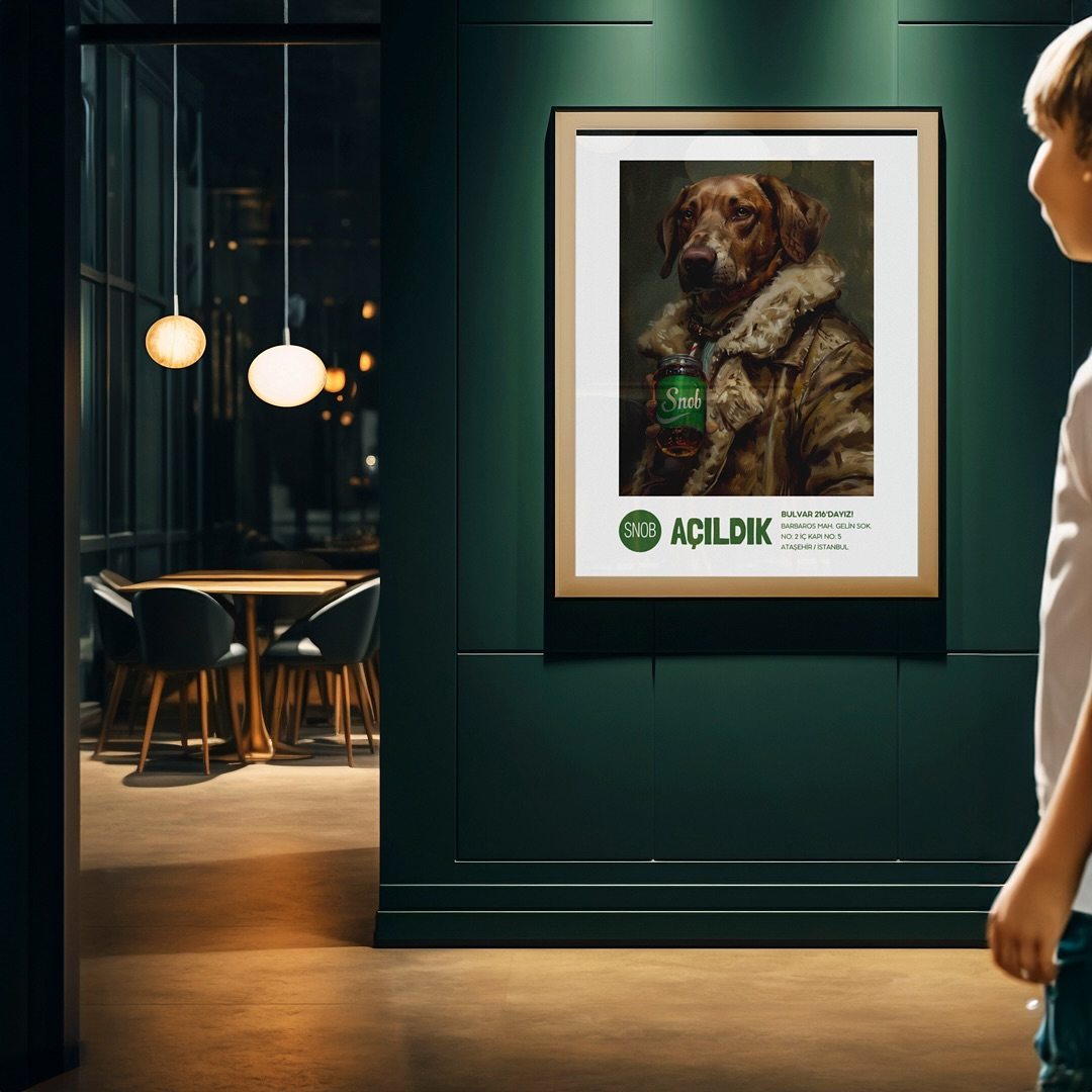 SNOB Burger & Pub Ataşehir için Avm içi “Açıldık” temalı poster tasarımları yapıldı.