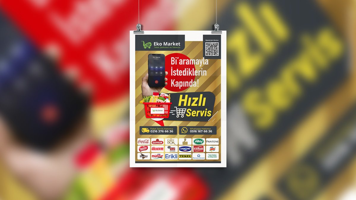 Kuzey market için hazırlamış olduğum afiş tasarımı.