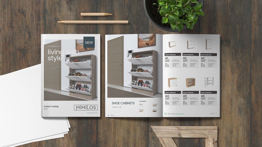 Mimilos Mobilya için katalog tasarımı yaptım.