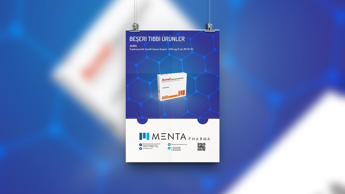 Mentapharma ilaç şirketini için afiş tasarladım.