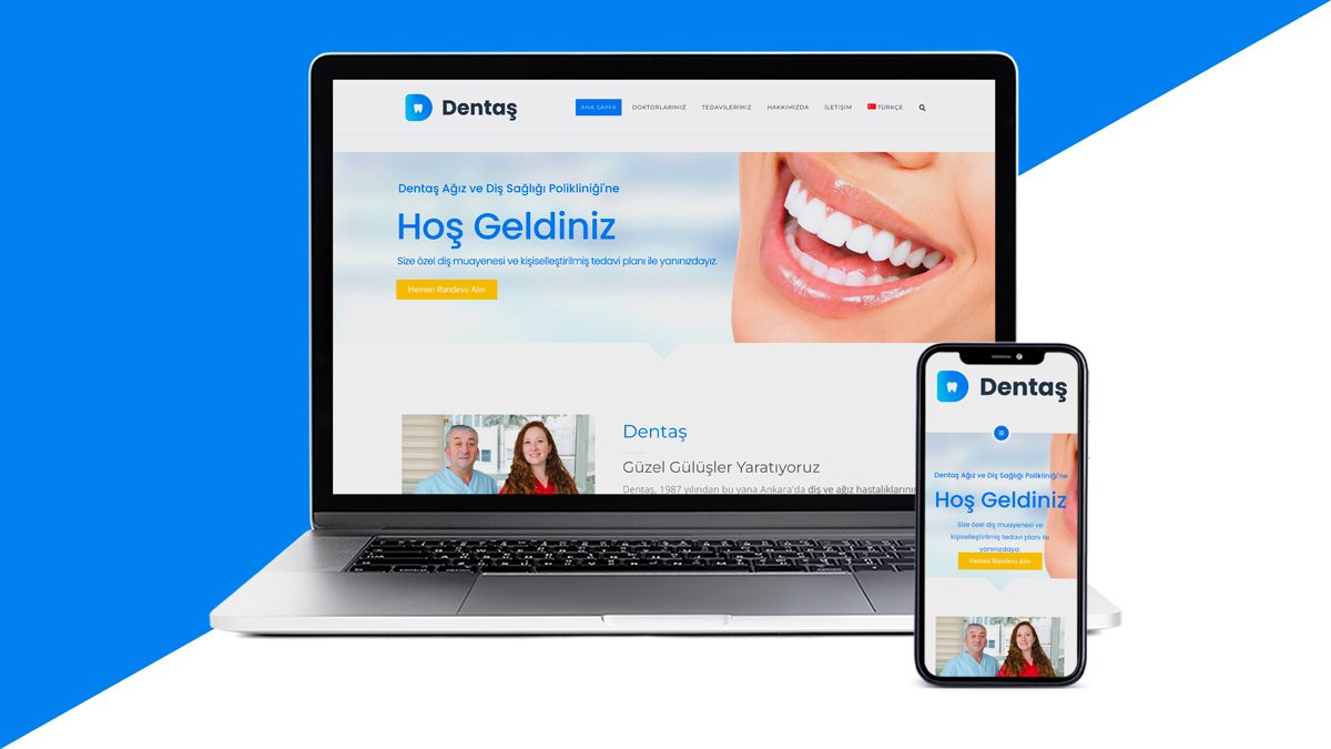 Dentaş Özel Ağız ve Diş Sağlığı Polikliniği için web site tasarımı yaptım.