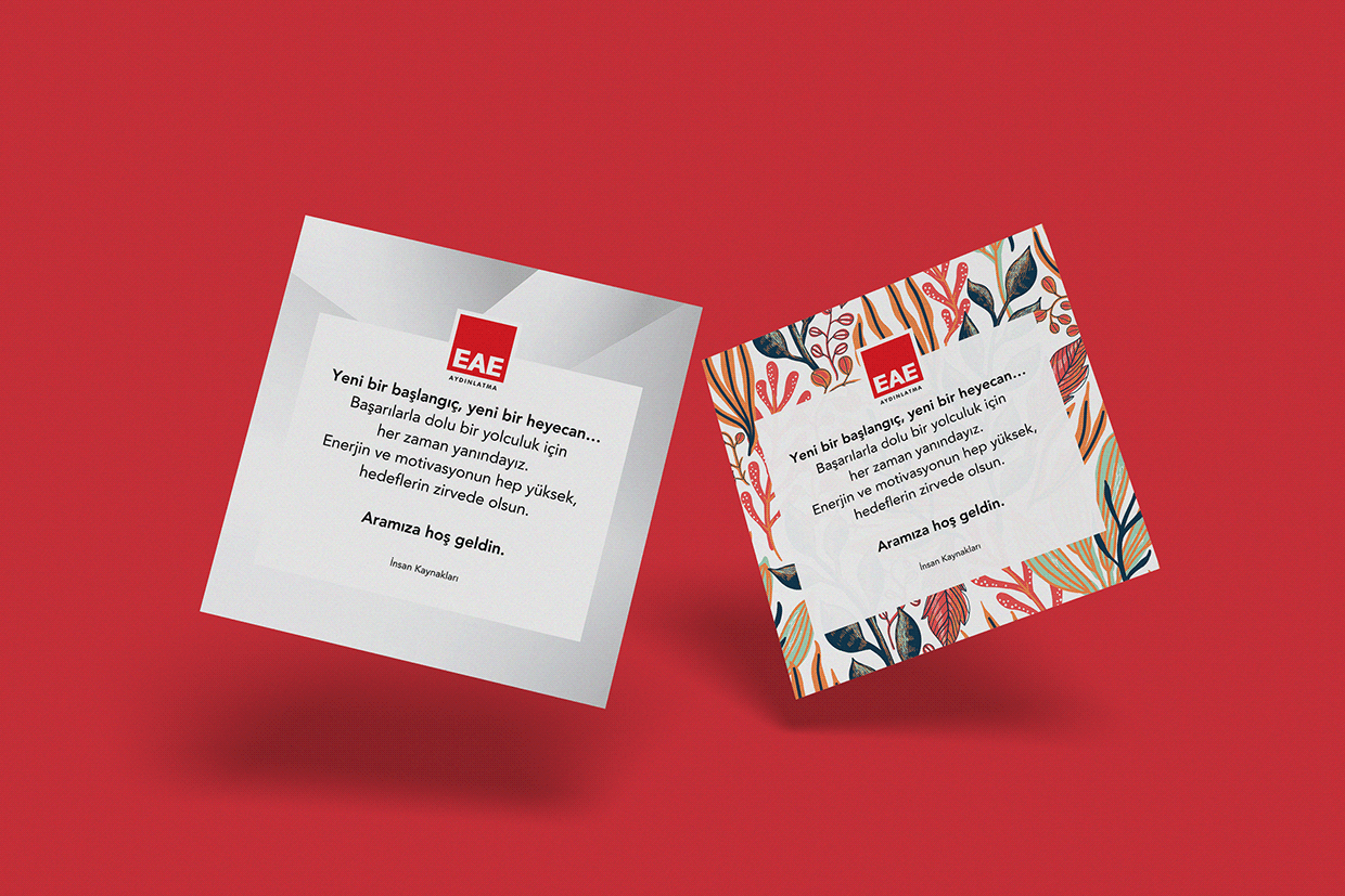 Welcome Card Design — EAE Lighting