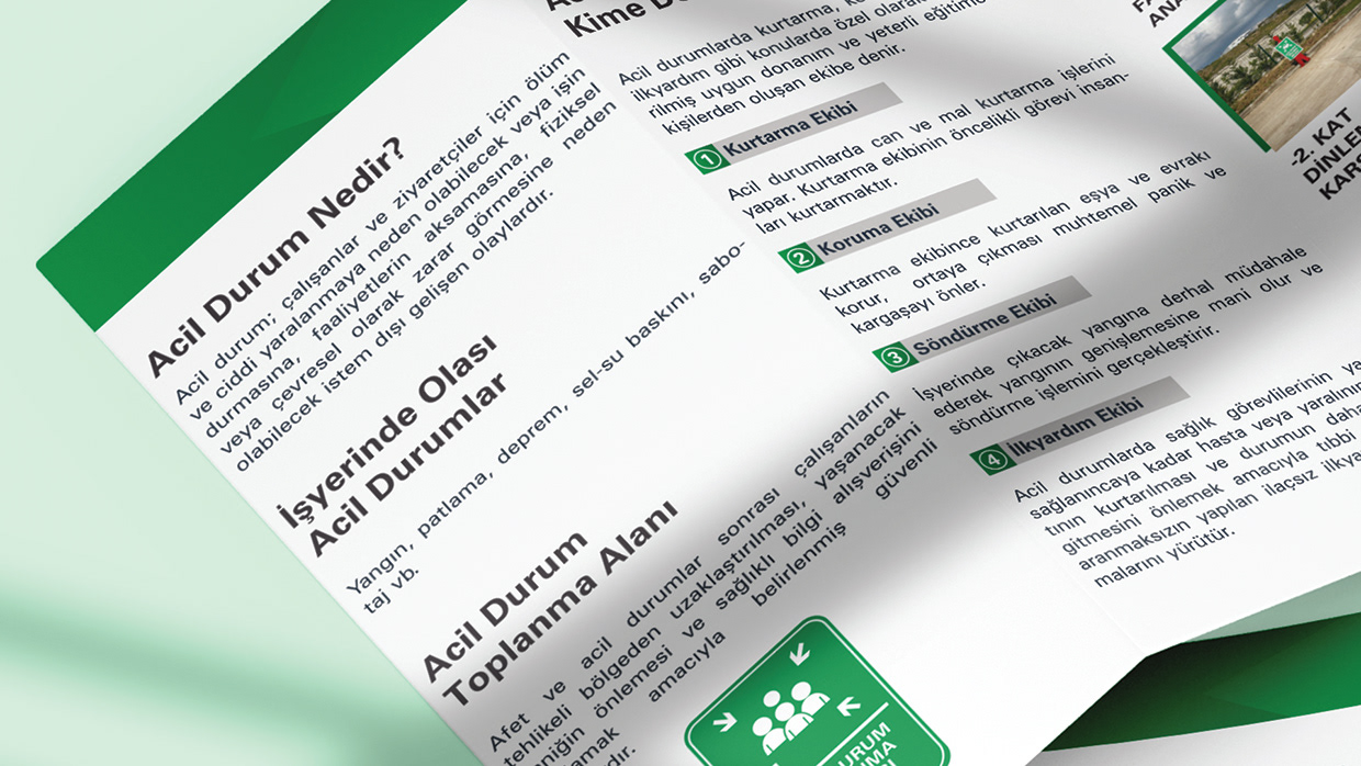 Emergency & Evacuation Plan Brochure Design proje görseli 2