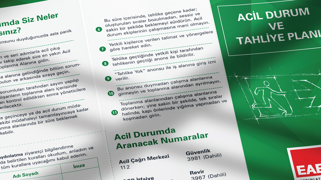 Emergency & Evacuation Plan Brochure Design proje görseli 4