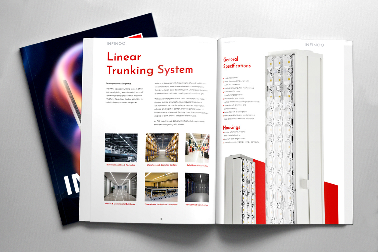 Infinoo Linear Luminaire Catalog Design proje görseli 4
