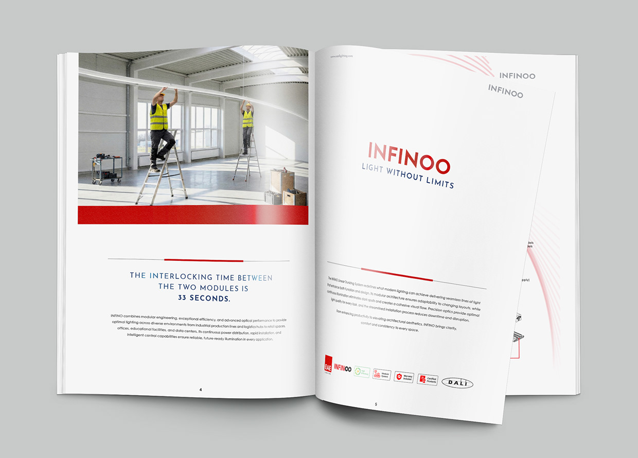 Infinoo Linear Luminaire Catalog Design proje görseli 5
