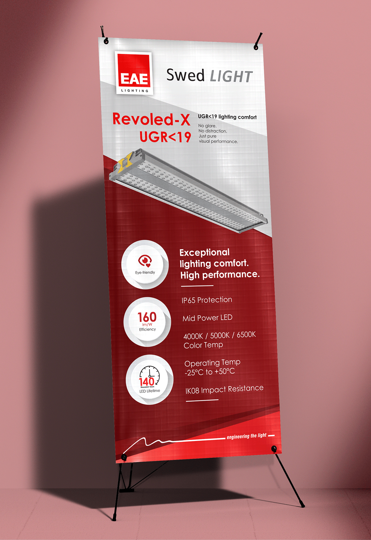 Revoled-X Roll-Up Design for SwedLIGHT