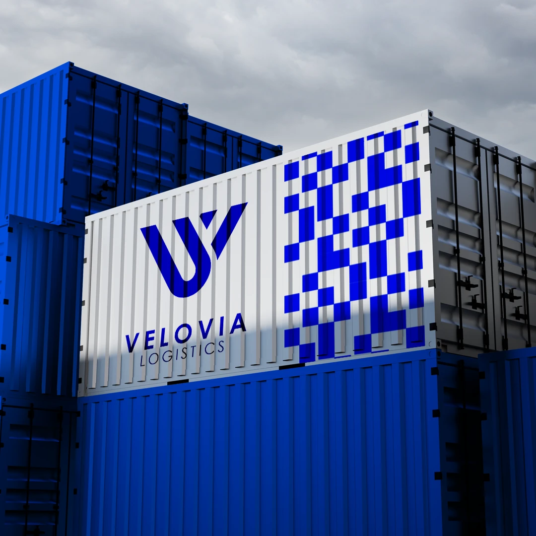 Velovia Global Logistics Logo Design proje görseli 4